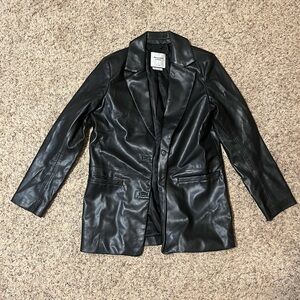 Abercrombie Black Vegan Leather Women's Jacket